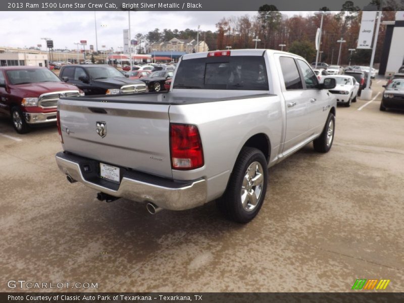 Bright Silver Metallic / Black 2013 Ram 1500 Lone Star Crew Cab