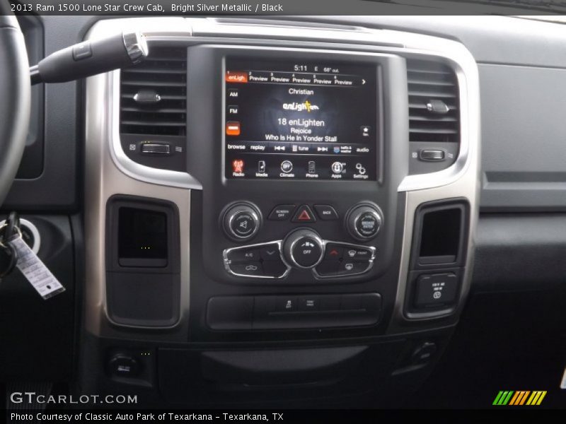 Bright Silver Metallic / Black 2013 Ram 1500 Lone Star Crew Cab