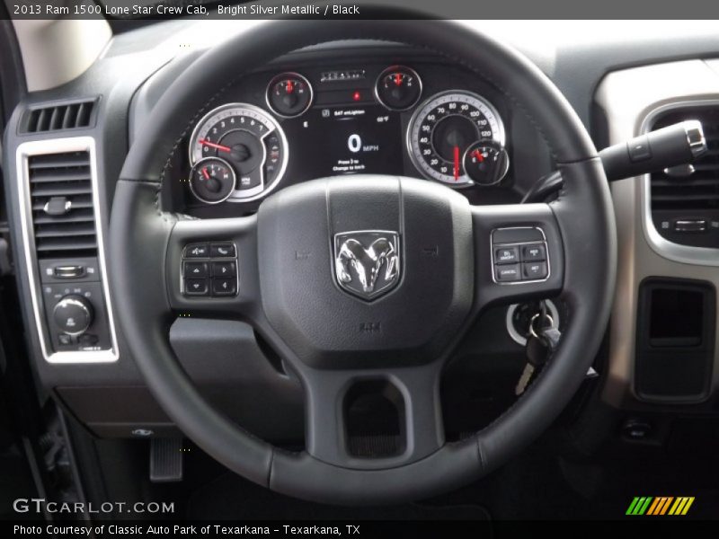 Bright Silver Metallic / Black 2013 Ram 1500 Lone Star Crew Cab