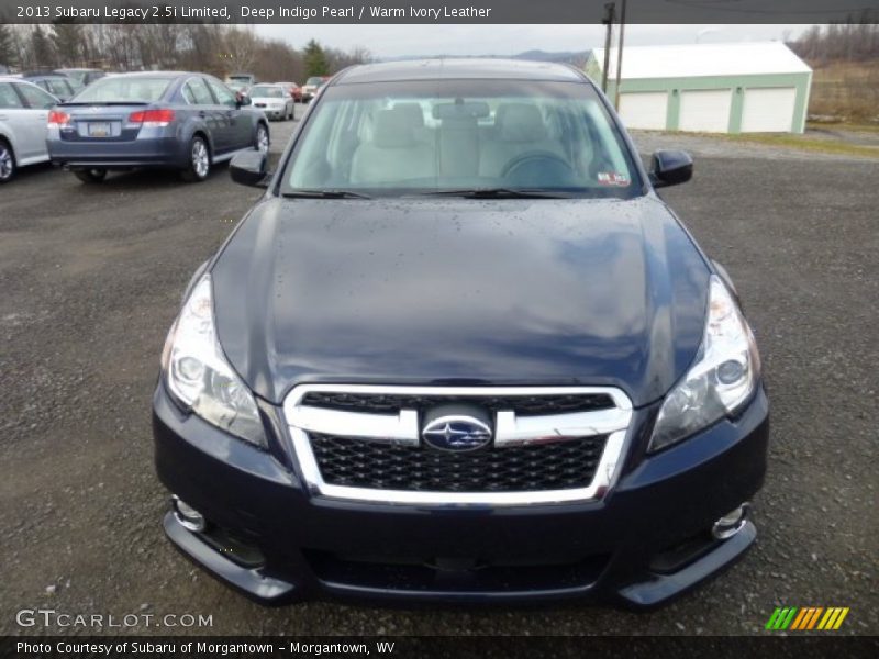 Deep Indigo Pearl / Warm Ivory Leather 2013 Subaru Legacy 2.5i Limited