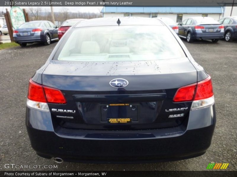 Deep Indigo Pearl / Warm Ivory Leather 2013 Subaru Legacy 2.5i Limited