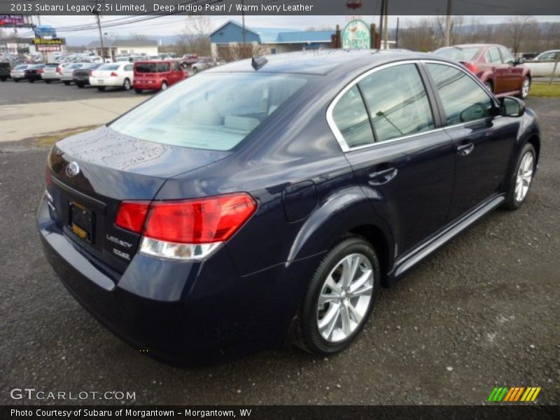 Deep Indigo Pearl / Warm Ivory Leather 2013 Subaru Legacy 2.5i Limited