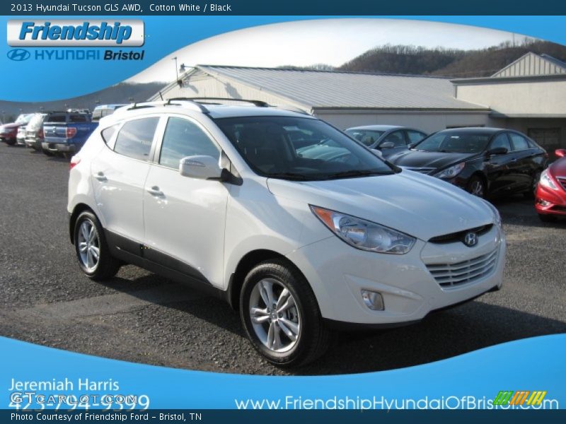 Cotton White / Black 2013 Hyundai Tucson GLS AWD