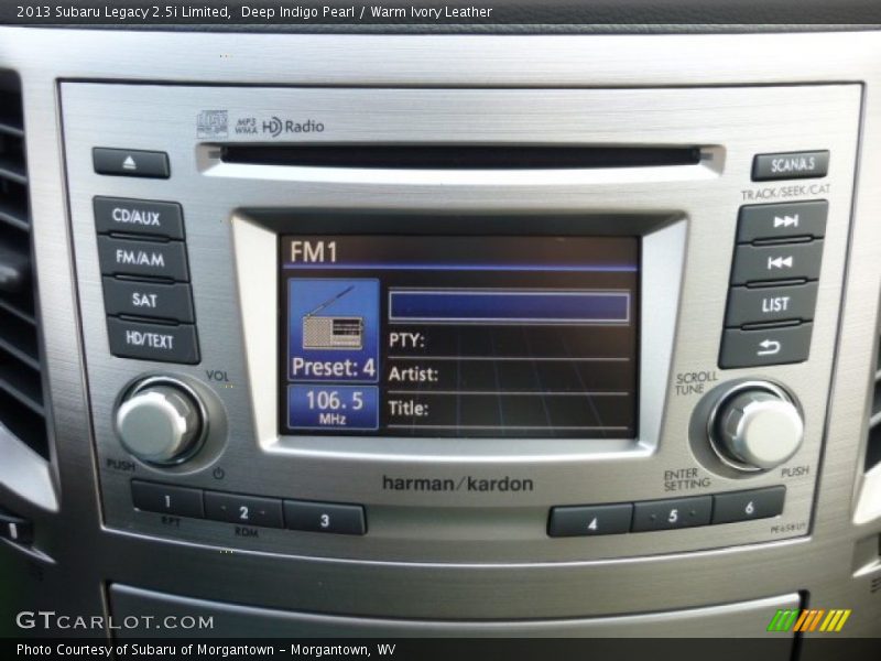 Deep Indigo Pearl / Warm Ivory Leather 2013 Subaru Legacy 2.5i Limited