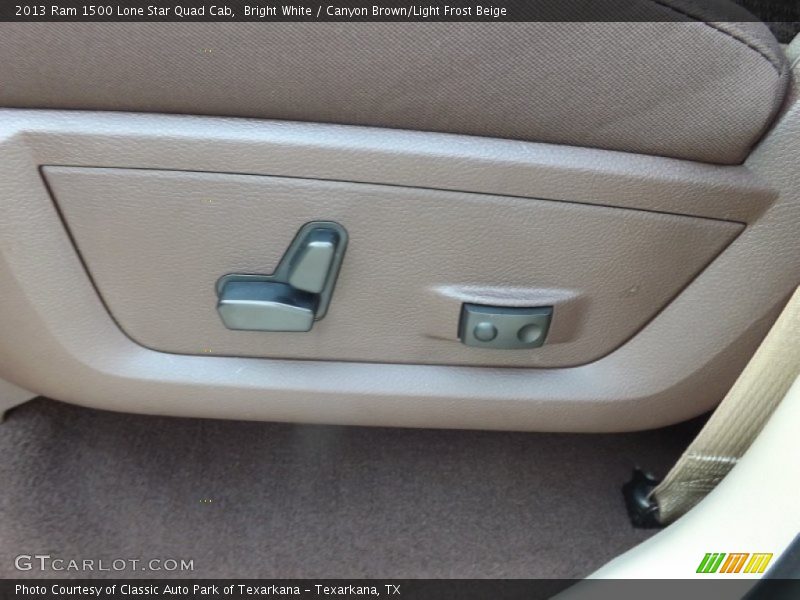Bright White / Canyon Brown/Light Frost Beige 2013 Ram 1500 Lone Star Quad Cab