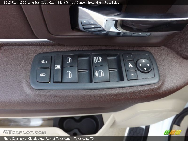 Bright White / Canyon Brown/Light Frost Beige 2013 Ram 1500 Lone Star Quad Cab