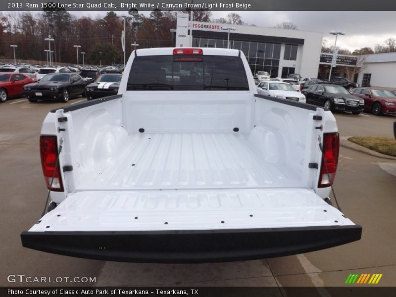 Bright White / Canyon Brown/Light Frost Beige 2013 Ram 1500 Lone Star Quad Cab