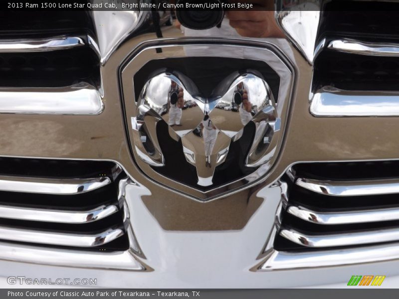 Bright White / Canyon Brown/Light Frost Beige 2013 Ram 1500 Lone Star Quad Cab