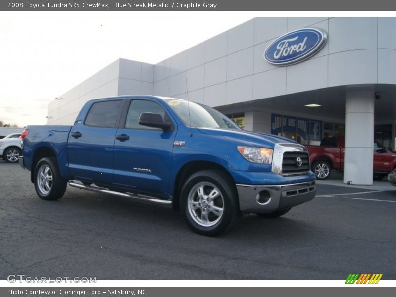 Blue Streak Metallic / Graphite Gray 2008 Toyota Tundra SR5 CrewMax