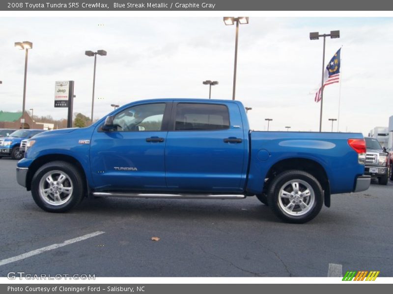 Blue Streak Metallic / Graphite Gray 2008 Toyota Tundra SR5 CrewMax