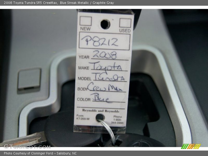 Blue Streak Metallic / Graphite Gray 2008 Toyota Tundra SR5 CrewMax