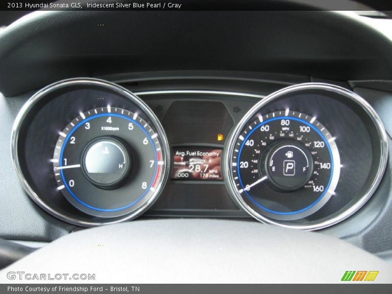 Iridescent Silver Blue Pearl / Gray 2013 Hyundai Sonata GLS