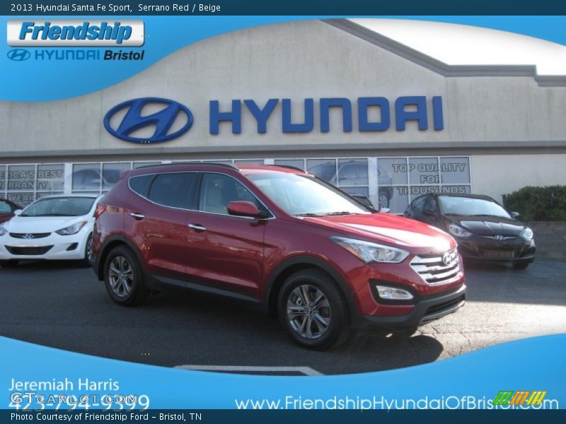 Serrano Red / Beige 2013 Hyundai Santa Fe Sport