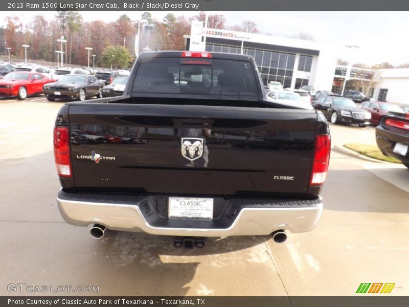 Black / Black/Diesel Gray 2013 Ram 1500 Lone Star Crew Cab