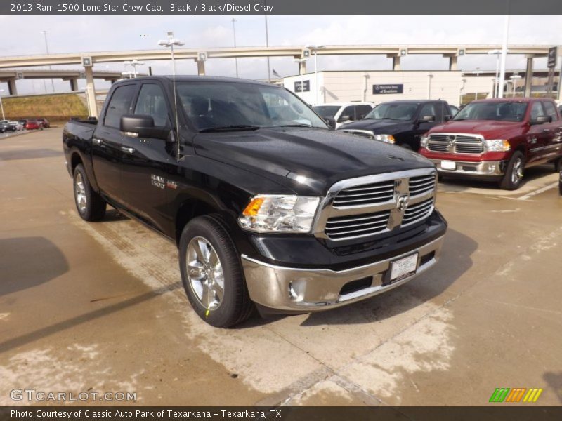 Black / Black/Diesel Gray 2013 Ram 1500 Lone Star Crew Cab