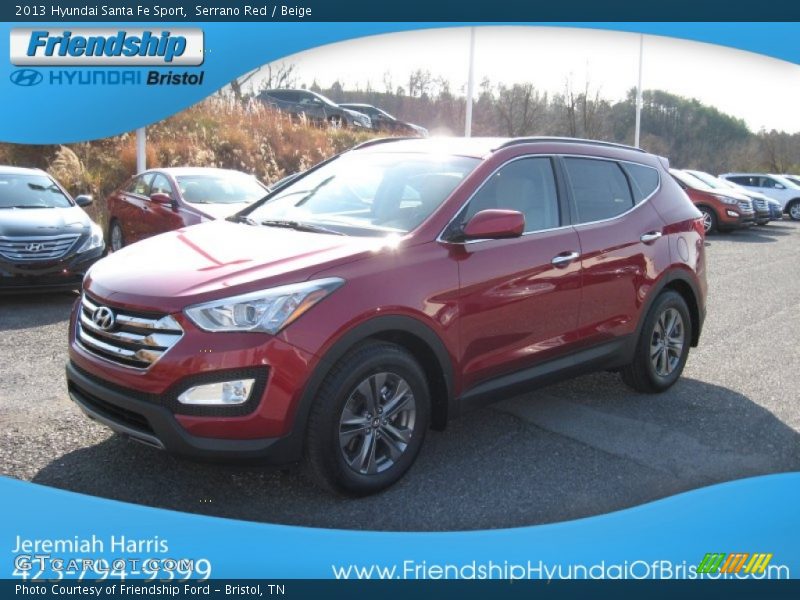 Serrano Red / Beige 2013 Hyundai Santa Fe Sport