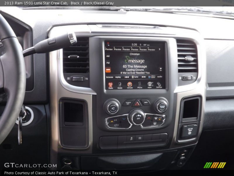 Black / Black/Diesel Gray 2013 Ram 1500 Lone Star Crew Cab