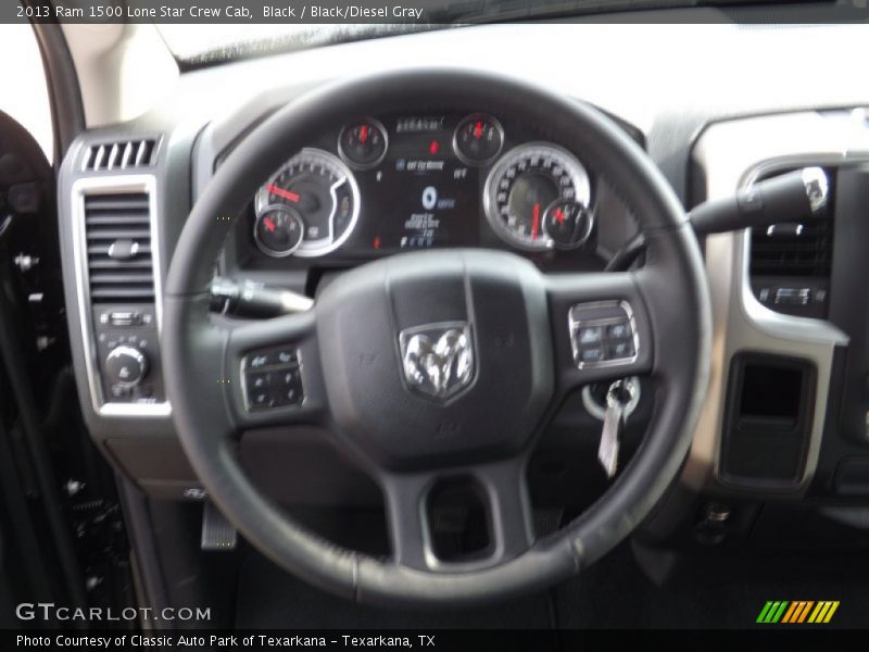 Black / Black/Diesel Gray 2013 Ram 1500 Lone Star Crew Cab