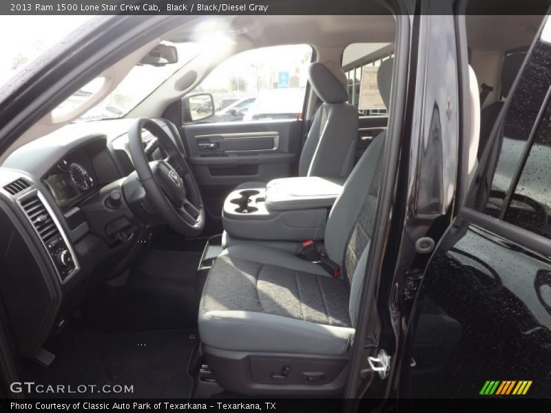 Black / Black/Diesel Gray 2013 Ram 1500 Lone Star Crew Cab