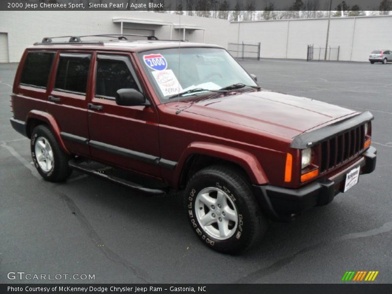 Sienna Pearl / Agate Black 2000 Jeep Cherokee Sport