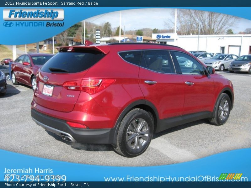 Serrano Red / Beige 2013 Hyundai Santa Fe Sport