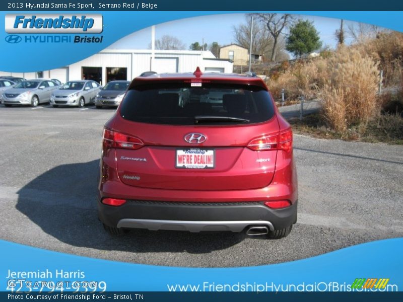 Serrano Red / Beige 2013 Hyundai Santa Fe Sport
