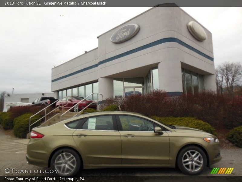 Ginger Ale Metallic / Charcoal Black 2013 Ford Fusion SE