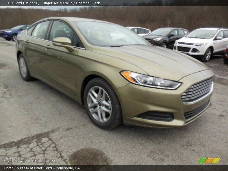 Ginger Ale Metallic / Charcoal Black 2013 Ford Fusion SE