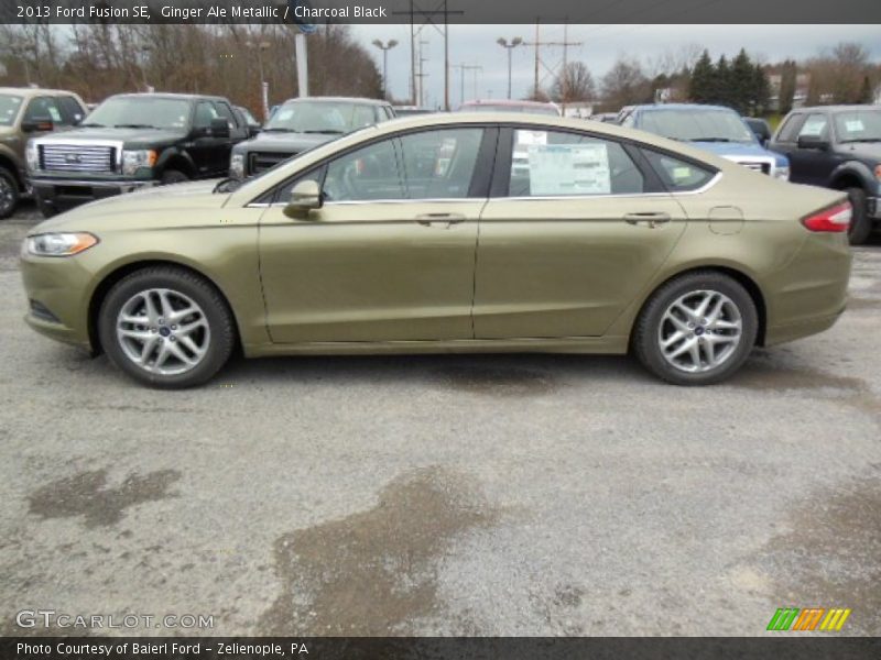 Ginger Ale Metallic / Charcoal Black 2013 Ford Fusion SE