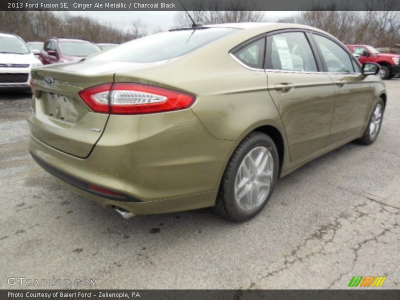 Ginger Ale Metallic / Charcoal Black 2013 Ford Fusion SE