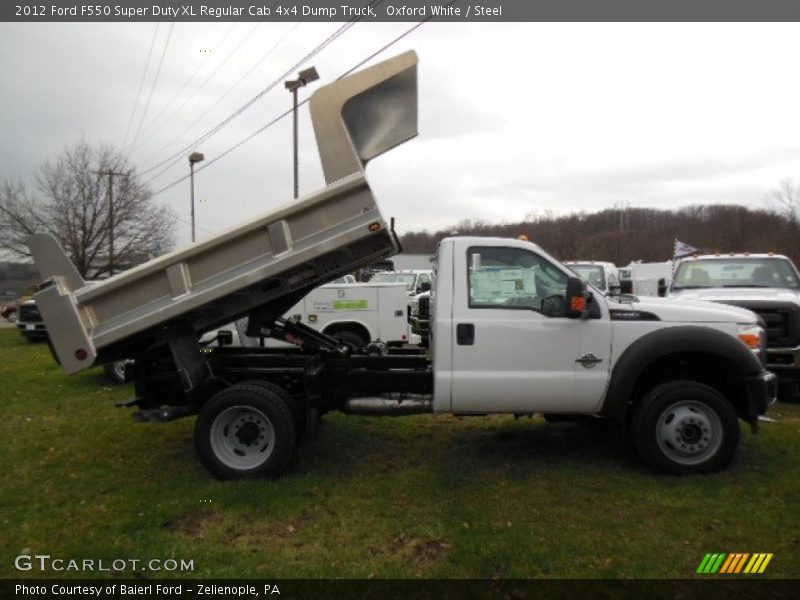 Oxford White / Steel 2012 Ford F550 Super Duty XL Regular Cab 4x4 Dump Truck