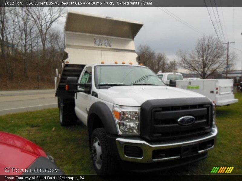 Oxford White / Steel 2012 Ford F550 Super Duty XL Regular Cab 4x4 Dump Truck