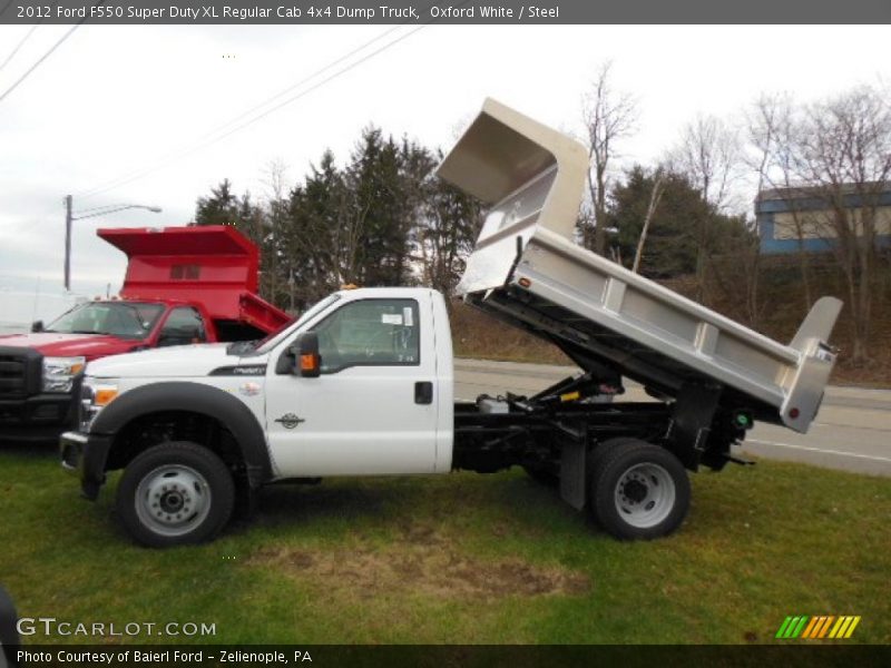  2012 F550 Super Duty XL Regular Cab 4x4 Dump Truck Oxford White