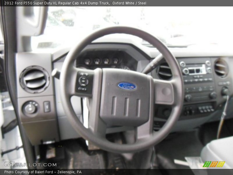 Oxford White / Steel 2012 Ford F550 Super Duty XL Regular Cab 4x4 Dump Truck