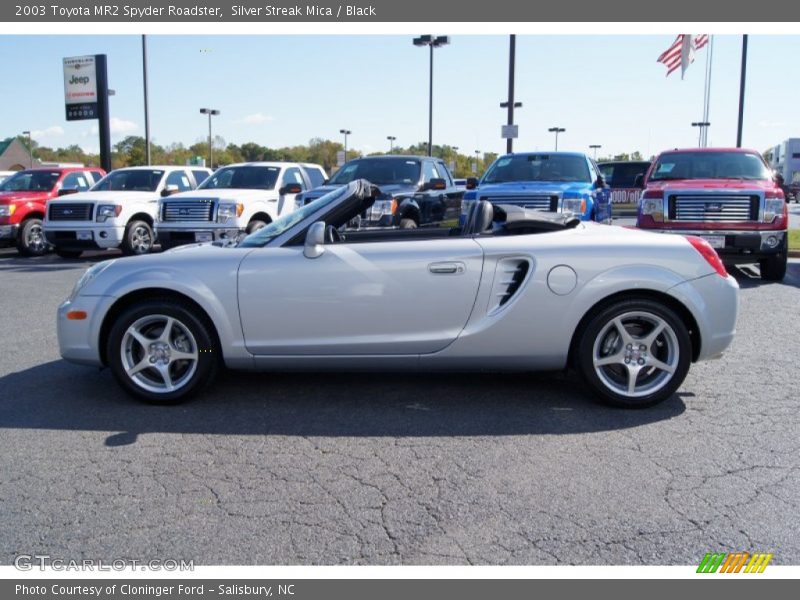 Silver Streak Mica / Black 2003 Toyota MR2 Spyder Roadster