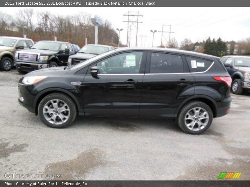 Tuxedo Black Metallic / Charcoal Black 2013 Ford Escape SEL 2.0L EcoBoost 4WD