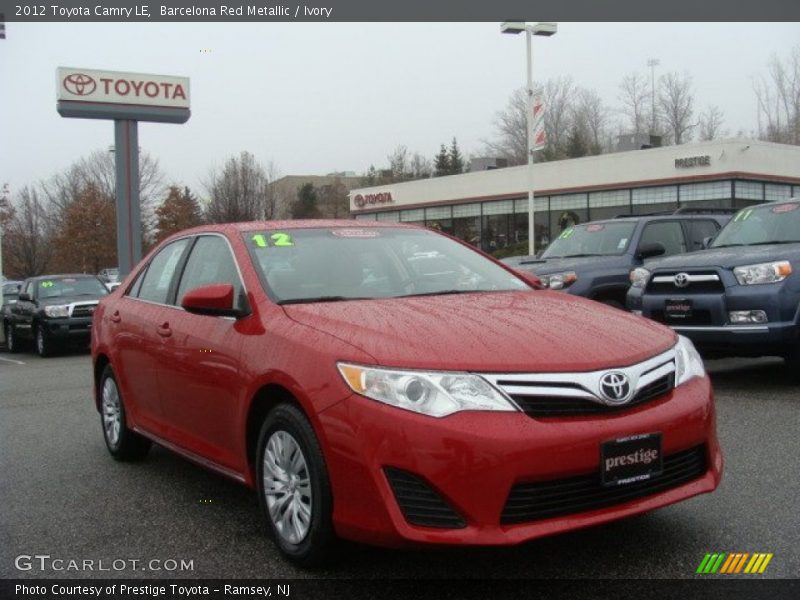 Barcelona Red Metallic / Ivory 2012 Toyota Camry LE