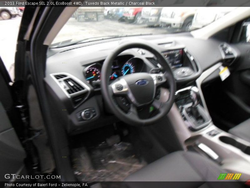 Tuxedo Black Metallic / Charcoal Black 2013 Ford Escape SEL 2.0L EcoBoost 4WD
