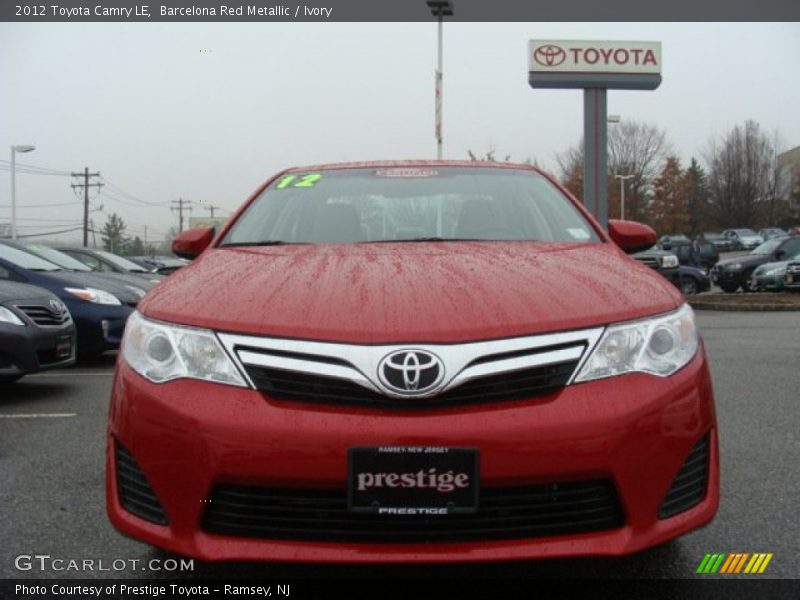 Barcelona Red Metallic / Ivory 2012 Toyota Camry LE