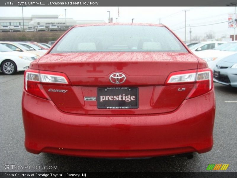 Barcelona Red Metallic / Ivory 2012 Toyota Camry LE