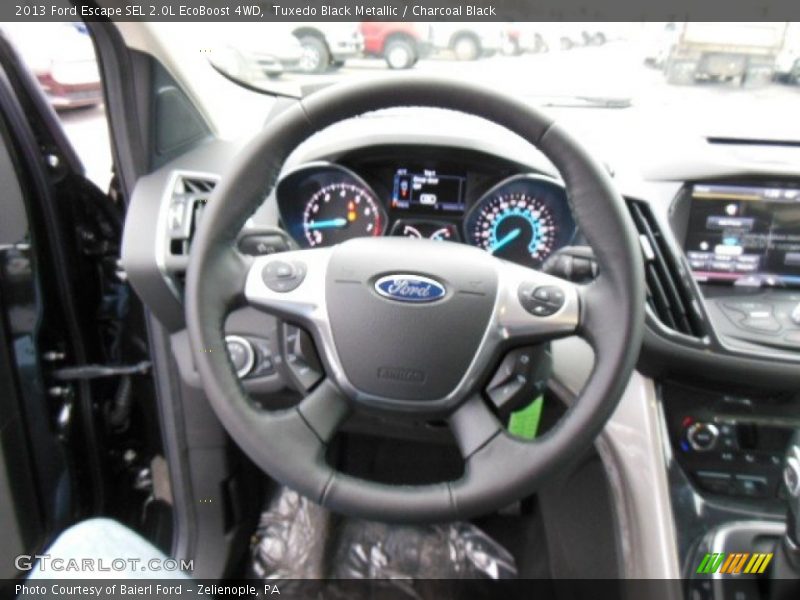 Tuxedo Black Metallic / Charcoal Black 2013 Ford Escape SEL 2.0L EcoBoost 4WD