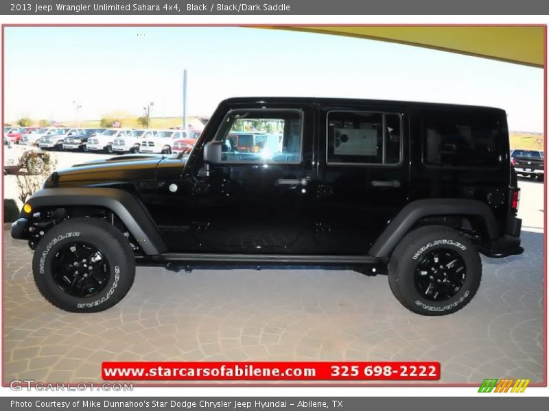 Black / Black/Dark Saddle 2013 Jeep Wrangler Unlimited Sahara 4x4