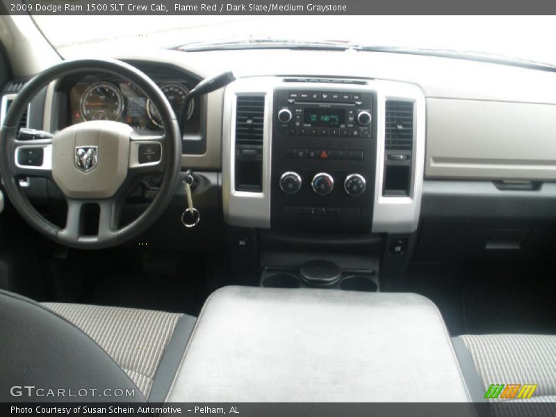 Flame Red / Dark Slate/Medium Graystone 2009 Dodge Ram 1500 SLT Crew Cab