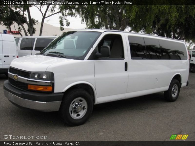 Summit White / Medium Pewter 2011 Chevrolet Express LT 3500 Extended Passenger Van