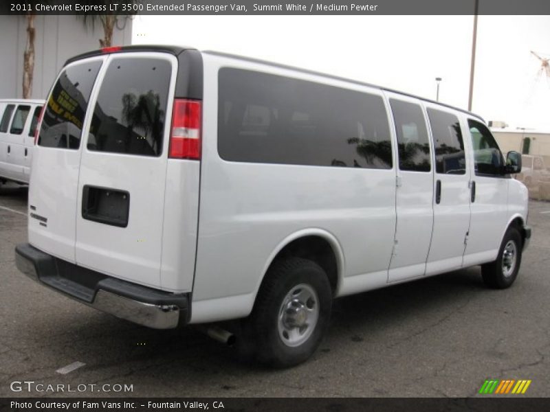 Summit White / Medium Pewter 2011 Chevrolet Express LT 3500 Extended Passenger Van