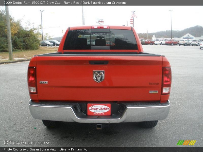 Flame Red / Dark Slate/Medium Graystone 2009 Dodge Ram 1500 SLT Crew Cab