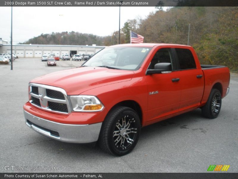 Flame Red / Dark Slate/Medium Graystone 2009 Dodge Ram 1500 SLT Crew Cab