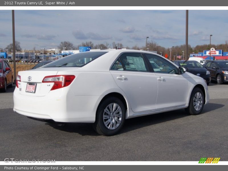 Super White / Ash 2012 Toyota Camry LE