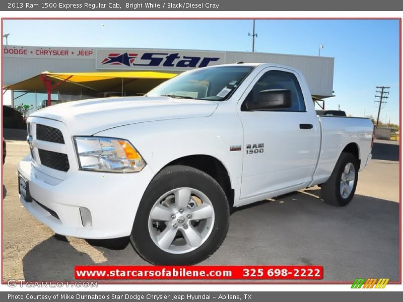 Bright White / Black/Diesel Gray 2013 Ram 1500 Express Regular Cab