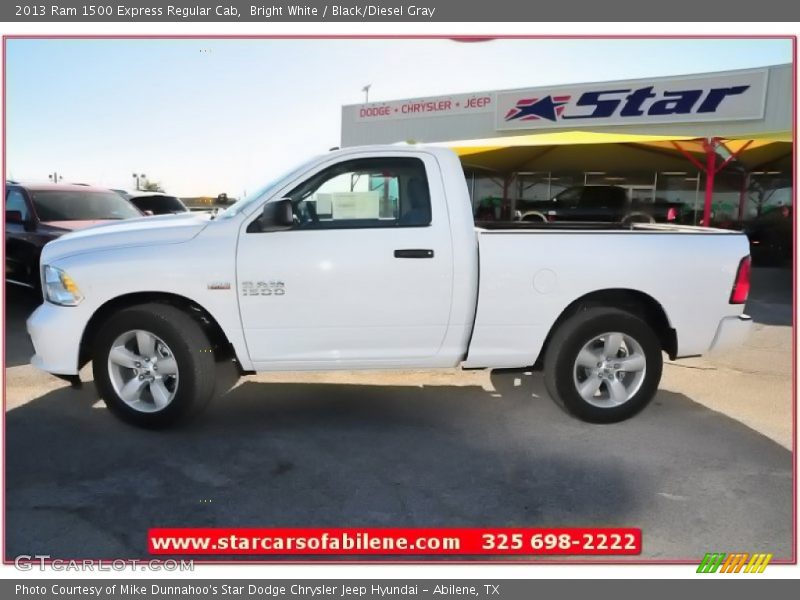 Bright White / Black/Diesel Gray 2013 Ram 1500 Express Regular Cab